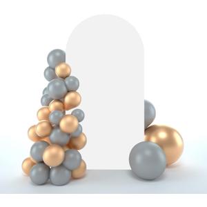 Wedding Arch Backdrop Stand Cover, 7.2FT Double Sided Stretchy Arch Cover Fitted Wedding Birthday Party Banquet Decoration (White 86.4''Lx48''W)