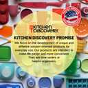 2 x Multifunctional Scoop Strainer  Kitchen Discovery  Slotted Colander Spoon Scoops and Drains, Serves Rice, Separates Eggs, Sprinkles Powdered Sugar 8x2.25x1.25