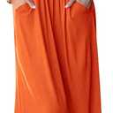 Womens Off The Shoulder Maxi Dresses Summer Strapless Bandeau Long Dress with Pockets, Small