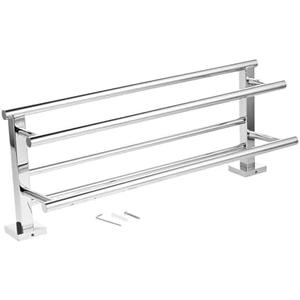 Self-Adhesive Wall-Mounted Towel Rack, 304 Stainless Steel Double Towel Rail Holder, Bathroom Accessory