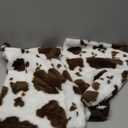 Woaboy Pack of 2 Luxury Faux Fur Throw Pillow Covers Cowhide Decorative Soft Fluffy Plush Couch Throws Brindle Cushion Covers for Couch Living Room Sofa Bedroom 12x20 Inch