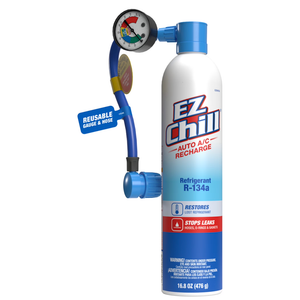 EZ Chill Auto Air Conditioning R-134A Refrigerant Recharge Kit - 16.8 OZ