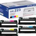 DR223CL Drum Unit Set 4-Pack (Black, Cyan, Magenta, Yellow) Replacement for Brother DR-223CL Drum Unit MFC-L3770CDW MFC-L3710CW HL-3210CW HL-3230CDW HL-3270CDW HL-3290CDW Printer (Toner not Included)