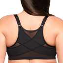 Glamorise Women's Plus Size Wonderwire Posture Back Bra Underwire #9265 (40G, Black)
