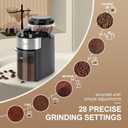 Lonkion Burr Coffee Grinder - Electric Coffee Bean Grinder with 28 Adjustable Grind Settings For 2-12 Cups - Adjustable Coffee Grinders for Home Use - Easy to Use - Stainless Steel