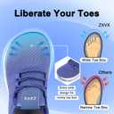 Wide Toe Box Shoes Women Non-Slip Wide Width Sneakers Ultra Light Extra Wide Road Running Shoes for Women Breathable Tennis Walking Gym Workout Trainer 6-12