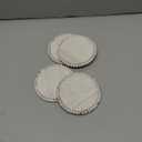 Honeydak 4 Pieces Wood Beaded Coasters 3.9 Inch Round Rustic Farmhouse Wooden Coasters for Drinks Decorative Table Top Wood Bar for Housewarming Home Kitchen(Beige)