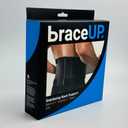 BraceUP Back Support Belt for Men and Women - Breathable Waist Lumbar Lower Back Brace for Sciatica, Herniated Disc, Back Pain Relief, with Dual Adjustable Straps (S/M 28-35 In) (Black)