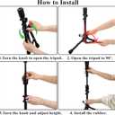 Tebery Baseball Batting Tee for Kids, Adjustable Softball Hitting Tees with Carry Bag, Portable Ball Training Tee with Flexible Rubber Top, Stable Tee Ball Stand for Practice, 20.86 to 39.76 Inches