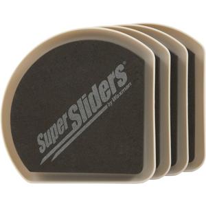 Super Sliders 5" Reusable Slide and Hide Furniture Sliders for Carpet, Beige (4 Pack)