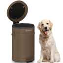 PAWZIDEA Dog Poop Trash Can Outside Odor Control, 3.1Gallon Pet Waste Trash Can Outdoor Waterproof, Dog Poop Container Bin Outdoor Garbage Can with Lid, 7.8in Activated Carbon Filter Pet Waste Station