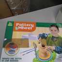 Pottery Wheel for Kids - Complete Pottery Painting Kit Arts and Crafts for Kids Ages 8-12 with 3 Pack Air Dry Clay Art Supplies Toys for Girls Boy Birthday Gift for 6 7 8 9 10 11 12+ (Green)