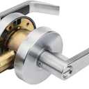 Dynasty Hardware Passage Door Lever Lockset, ADA Compliant, Grade 2 Heavy Duty Non-Locking Handle for Hallway or Closet Use, Satin Chrome Finish, Model AUG-30-26D