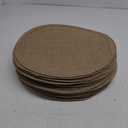 Yunlly Set of 48 Burlap Round Placemats Bulk Burlap Circle Rustic Table Decorations Jute Farmhouse Placemats Heat Resistant Round Table Mats Charger Place Mats for Christmas(11.8 in,Brown)