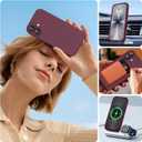 Miracase Magnetic for iPhone 17 Case, Compatible with MagSafe, Integrated Silicone Camera Control Cover, 3.0mm Thicken Shockproof Drop Protection Phone Case for 17,Wine Red