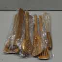 10 Pack Wooden Utensils for Cooking, Wood Utensil Set for Kitchen, Teak Wooden Spoon for Cooking, NonStick Spatula Ladle