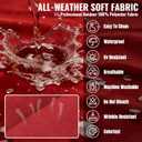 14PCS Outdoor Patio Furniture Cushion Covers, Waterproof & Sun-Resistant Zippered,Fit for Patio Furniture Sectional Sofas and Wicker Rocking Chairs,3 Sizes,Red. Covers Only