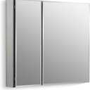 Kohler K-CB-CLC3026FS Beveled Medicine Cabinet with Mirror Doors & Adjustable Shelves, Rectangular Beveled Edge Frame, 30" x 26" (30 in. x 26 in.)