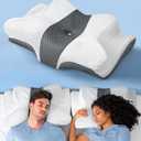 Sleep Doctor Approved Cervical Neck Pillow for Sleeping, Ergonomic Contour Side Sleeper Pillows for Adults, Cooling Orthopedic Pillow for Pain Relief Support, Memory Foam Pillows Back Stomach Sleepers (Dark Gray)