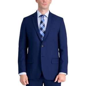 Haggar Men's Smart Wash with Repreve Tailored Fit Suit Separates-Pants & Jackets (44 Tall, Midnight - Jacket)