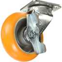 CDP-Z-37 Swivel Plate Caster,w/Brake,CC Apex,6"