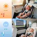 ZATOOTO Car Window Shades Car Window Shade for Baby Transparent Sun Blocker UV & Anti-Glare Protection for Camping, Napping, and Relaxing Auto Covers 2 Pack,15.75 * 13.78 in