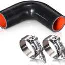 2" ID 90 Degree Silicone Elbow Coupler Hose with Stainless T-Bolt Clamp,Thickness 5mm,4" Leg Length,4 Layers Reinforced Turbo,Intercooler,Intake Radiator Piping