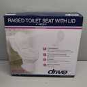 Drive Medical Raised Toilet Seat with Lock and Lid, Standard Seat, 4"