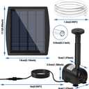 DDcafor Solar Fountain Pump for Bird Bath Solar Water Fountain 2.5W Bird Bath Water Pump Solar Powered Fountain Pump for Small Pond Garden Water Feature