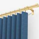 Gold Extra Long Curtain Rod 30 to 226 inch, Heavy Duty Curtain Rods for Windows with Modern End Caps, 1 inch Drapery Rods Set for Outdoor Patio, Adjustable Curtain Rod for Room, Gold