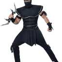 California Costumes Men's Stealth Ninja Costume (Large, Black)