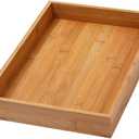 YBM Home Bamboo Drawer Organizer Storage Box for Kitchen Drawer, Junk Drawer, Office, Bedroom, Children Room, Craft, Sewing, and Bathroom, 1 Pack, 10x14x2