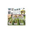 172FT Drip Irrigation System Kit with 2 Zone Water Timer,1/2" High-Flow Mainline Automatic Watering System,26PCS 360Adjustable Nozzles,6-Way Fast-Plug Irrigation Kit for Agricultural Yard,Lawn
