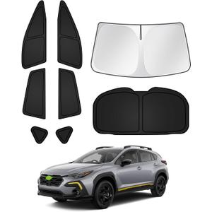 Sunshades for Subaru Crosstrek 2024 2025 2026 Accessories Windshield Sun Shade Side Rear Window Shade Cover Sun Visor Shield Privacy Protection Keep Vehicle Cool Black 8PCS Sunshades for Subaru Crosstrek 2024 2025 2026 Accessories Windshield Sun Shade Side Rear Window Shade Cover Sun Visor Shield Privacy Protection Keep Vehicle Cool Black 8PCS
