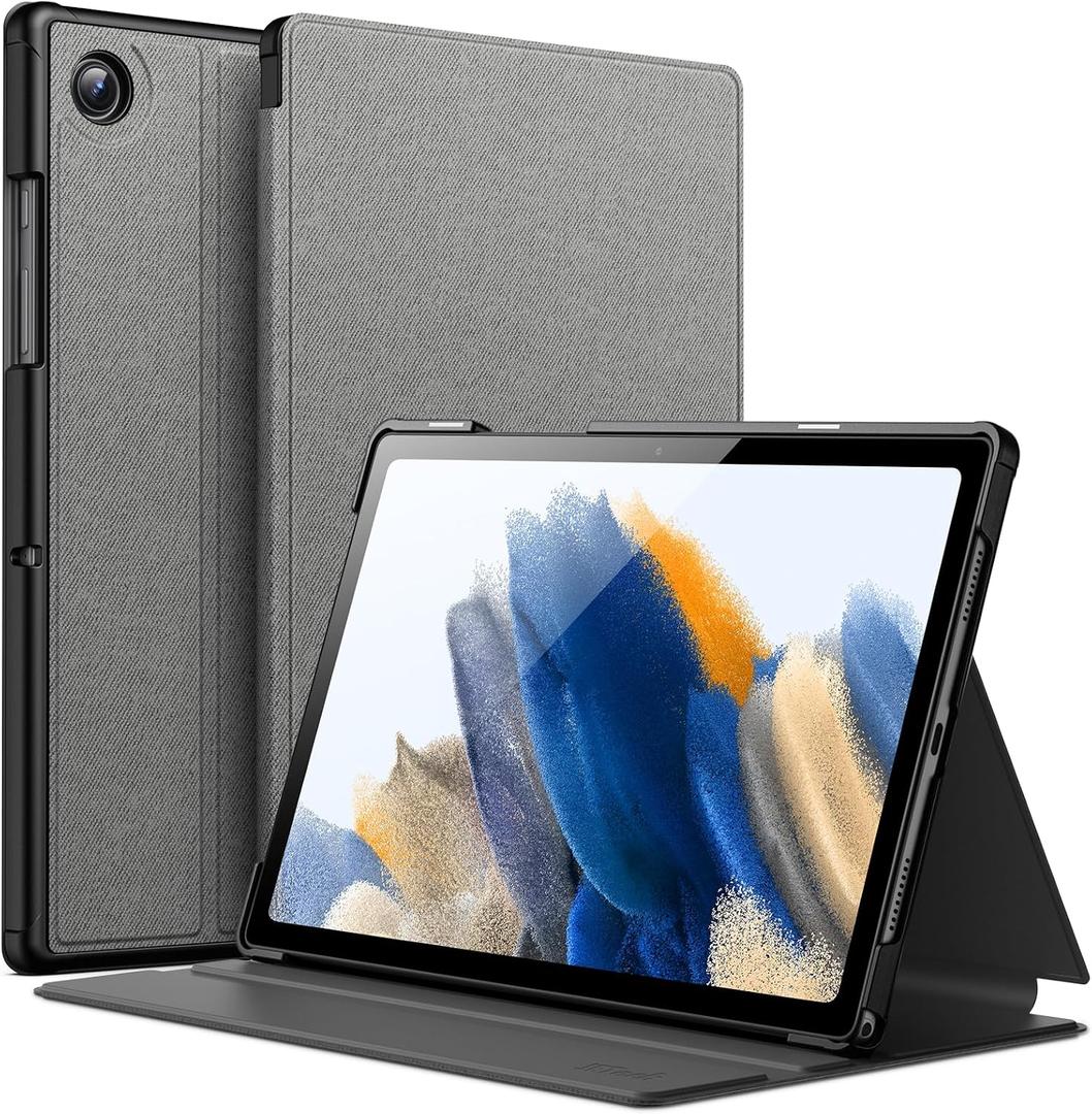 JETech Case for Samsung Galaxy Tab A8 10.5-Inch 2022 (SM-X200/X205/X207), Slim Folio Stand Protective Tablet Cover, Multi-Angle Viewing, Auto Wake/Sleep (Grey)