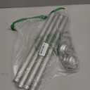 Heavy Duty Curtain Rods for Windows 28 to 48 Inches, 1 Inch Silver Curtain Rods for Bedroom, Living Room, Patio, Kitchen, Adjustable Curtain Rods with Classic Finials, Silver Finishing