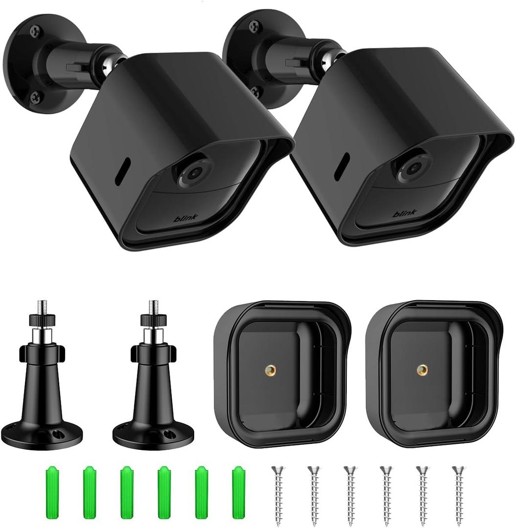 Blink Outdoor Camera Mounts, 360 Adjustable Blink Outdoor Mount with Sturdy Housing for Blink 4th & 3rd Weatherproof Durable Blink Mounting Bracket for Indoor & Outdoor Security, 2 Pack