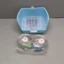 PINVNBY Rabbit Litter Box for Cage Bunny Corner Litter Bedding Box Small Animal Litter Pan Hanging Pet Bowls Cage Potty Trainer Pet Toilet for Rabbit Bunny Guinea Pigs Small Animals (11.02 x 11.02 x 6.3 inches)