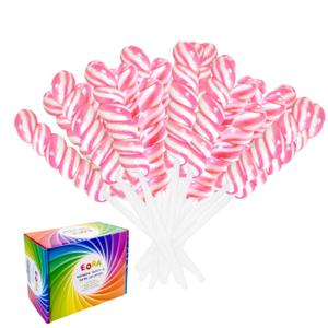 Pink Twisty & Swirl Lollipops 32 Pack, Baby Shower Candy Twist Lollipop Individually Wrapped Suckers, Valentines Lollipops Candy Bulk, Strawberry Gender Reveal
