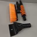 33" Extendable Snow Brush and Ice Scraper for Car Windshield, 2-in-1 Car Snow Brush & Ice Scraper with 360 Pivoting Brush Head and Comfortable Foam Grip for SUV Trucks Sedans,Orange