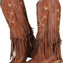 SaraIris Women's Cowgirl Boots Knee High Fringe Boots | Casual Boots