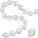 100 Pcs Quick Link Balloons White Metallic 6 inch, Latex Linking Balloons Pearl White for Balloon Wall/Arches/Chains, Birthday Party Wedding Anniversary Graduation Arch Party Decor