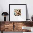 upsimples 18x18 Picture Frame, Display Pictures 8x8 with Mat or 18 x 18 Without, Wall Hanging Square Frames, Black, 1 Pack
