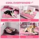 TerraKin Cooling Mat for Dogs and Cats, 27.6" x 21.7" Soft Pet Cooling Pad with Ice Silk Fabric, Comfortable for Crate, Bed, Floor, Sofa(Large, Pink)