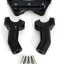 1 Set 3-1/2'' Motorcycle Handlebar Risers and 1'' Pullback with Top Clamp Kit Compatable for 1'' Bar Diameter Harley Dyna Heritage Softail Fat Boy Sposter Touring Glide (Black)