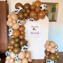 Western Cow Print Balloon Arch Kit, 134 Pcs Brown Beige Coffee and Cow Print Balloons, for Cowboy Birthday, Baby Shower, Western Farm Theme Party Backdrop Decorations