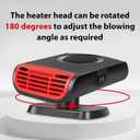150W 12V Car Heaters Portable Car Heater, Auto Heater Fan Fast Heating Quickly Defrost Defogger Heating Cooling Fan, Car Windshield