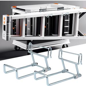 2 Pcs Commercial Ladder Hook Attachment for Utility Carts Stainless Steel Ladder Hanging Hooks for Storage, Utility Cart Accessories