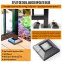 4 pcs 2"x2" Aluminum Deck Post Base Cover, for Deck railings, Stairs, Patios, Porches Split Deck Post Skirt (Black)
