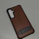 KEZiHOME Magnetic for Samsung Galaxy S25 Plus Case with Kickstand, Compatible with MagSafe, Genuine Leather Military Grade Protection Shockproof Soft Edge Phone Case for Galaxy S25+ Plus (Brown)